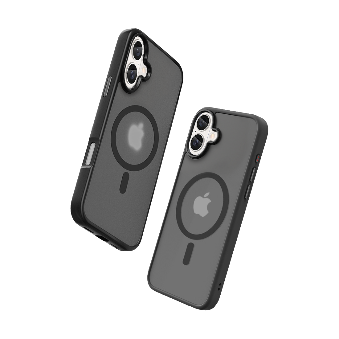 iPhone 16 hoesje Transparant Mat Zwart MagSafe - iDenn