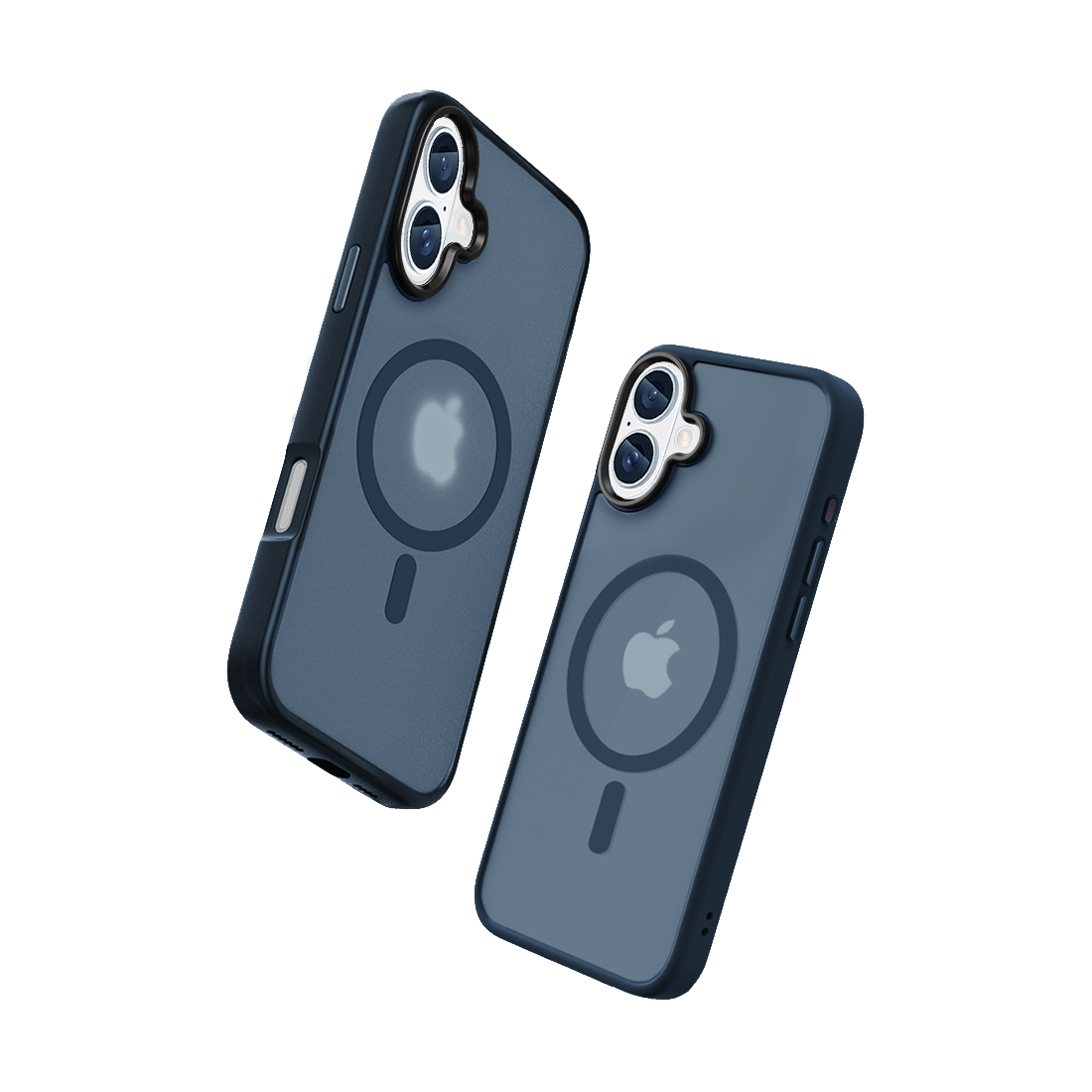 iPhone 16 Pro Max hoesje Transparant Mat Donker Blauw MagSafe - iDenn