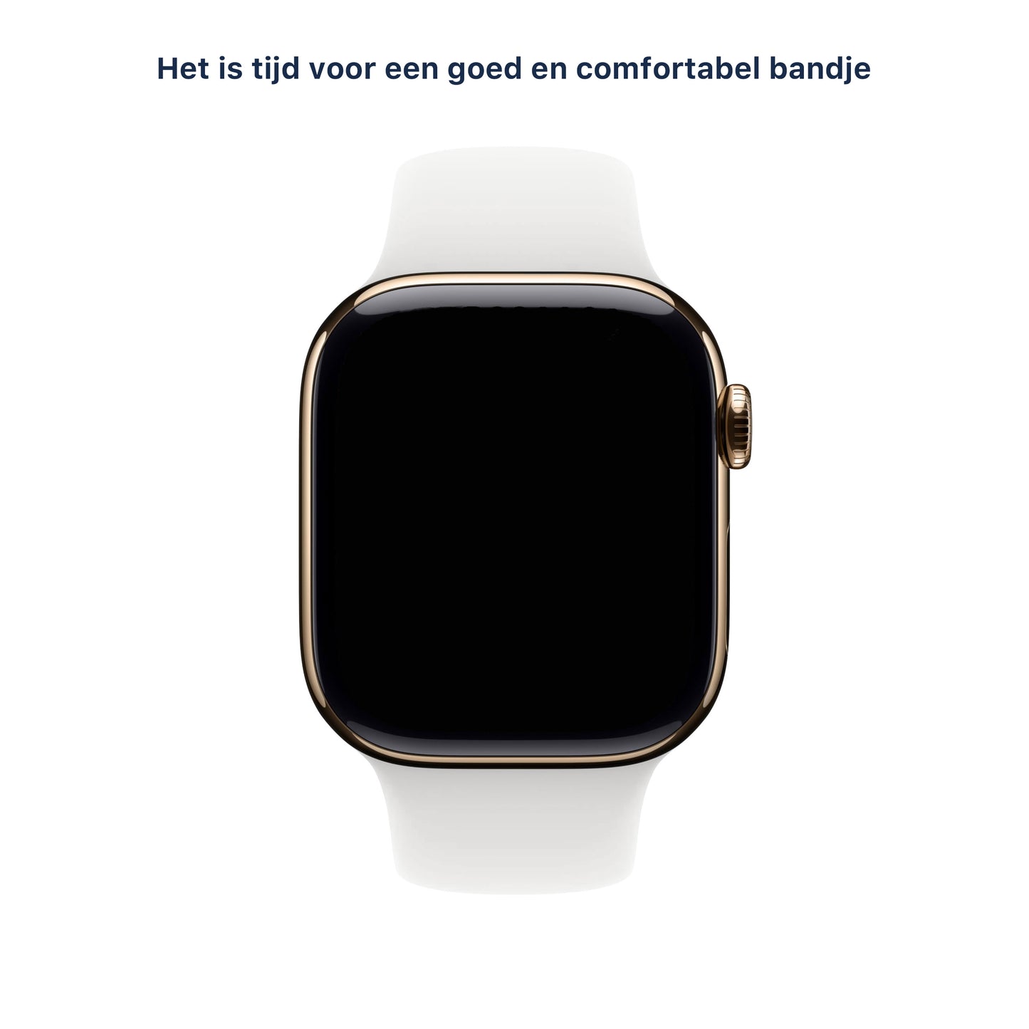 iDenn® Siliconen Sport Bandje voor Apple Watch - Sport bandje - Wit - Voor Apple iWatch Ultra 10/9/8/7/6/5/4/3/ alle SE - 42/44/45/46/49 mm - Maat S/M