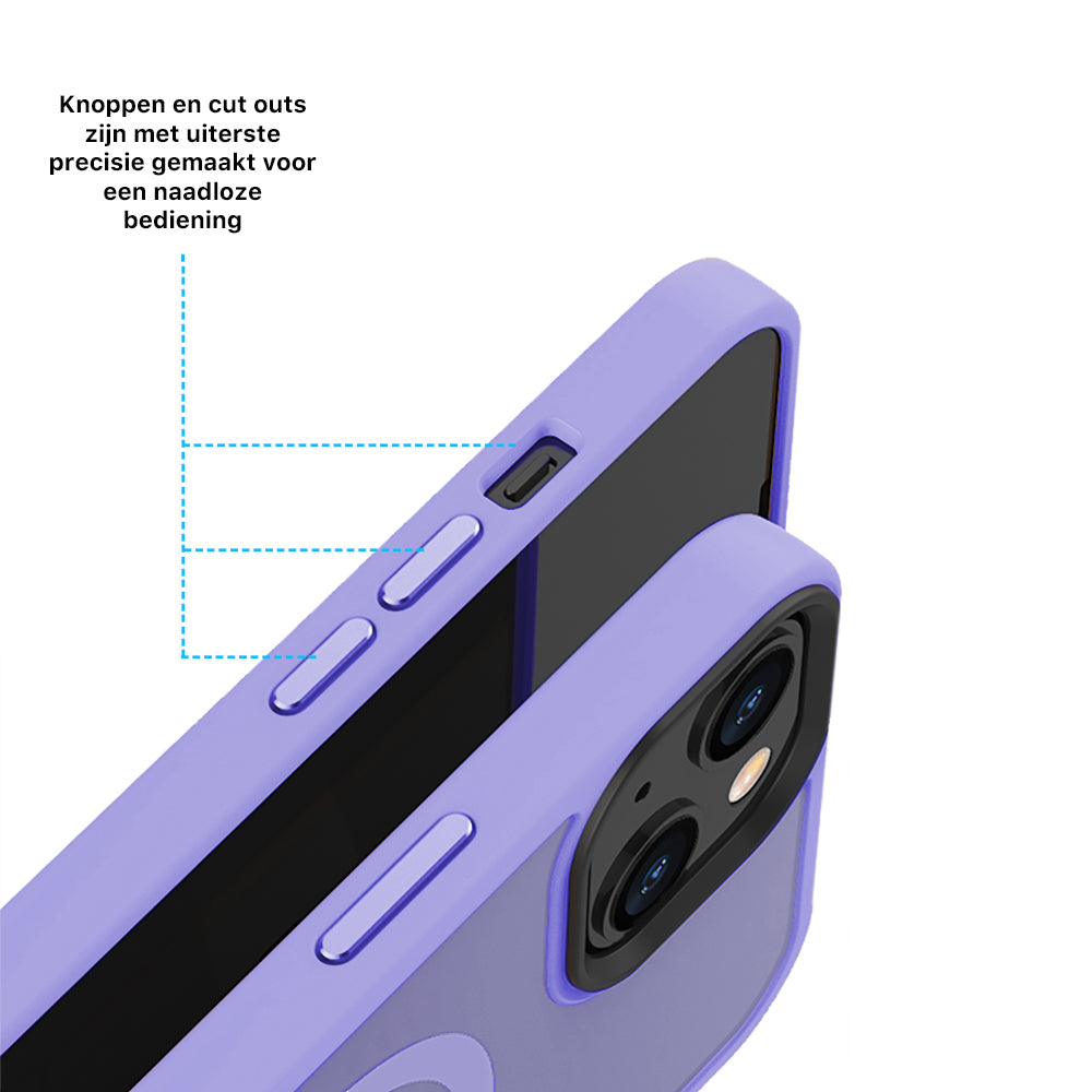 iPhone 14 Plus 6,7 inch Transparant Mat Paars MagSafe