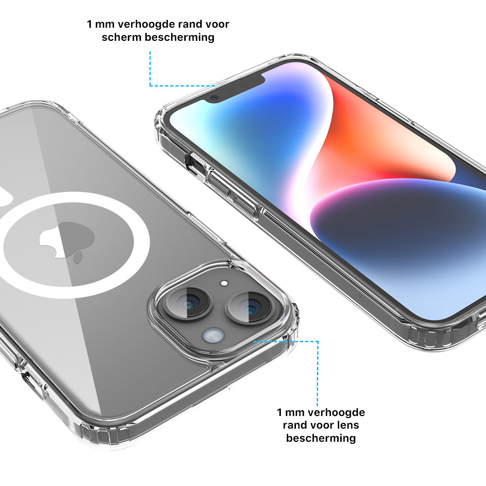 iDenn® hoesje voor iPhone 14 (Plus - Pro - Pro Max) MagSafe Transparant