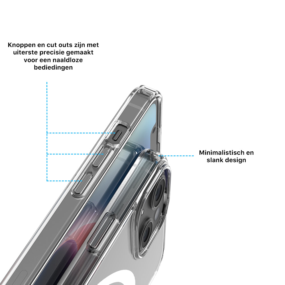 iDenn® hoesje voor iPhone 14 (Plus - Pro - Pro Max) MagSafe Transparant