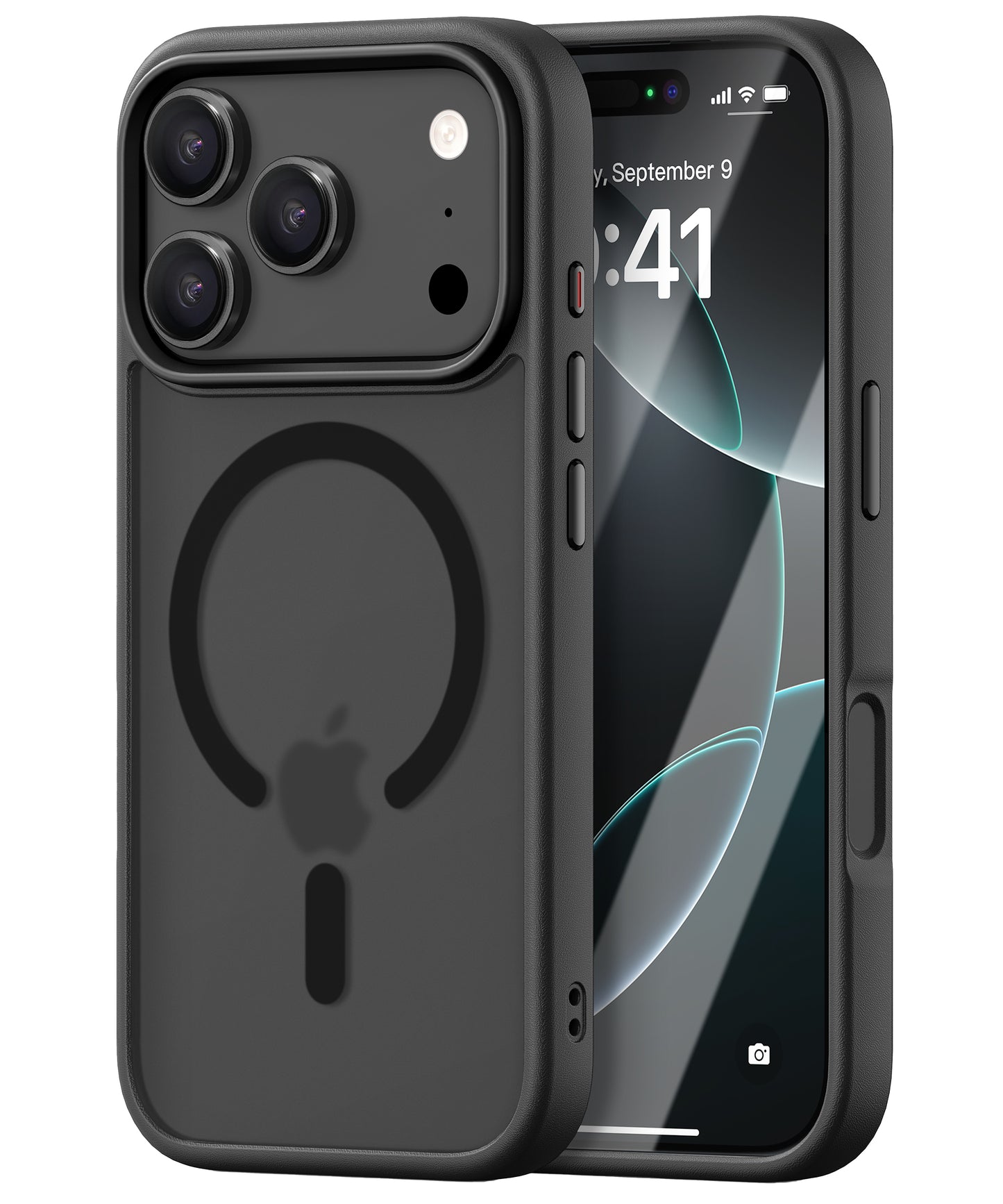 iPhone 17 Pro Max hoesje Transparant Mat Zwart MagSafe - iDenn