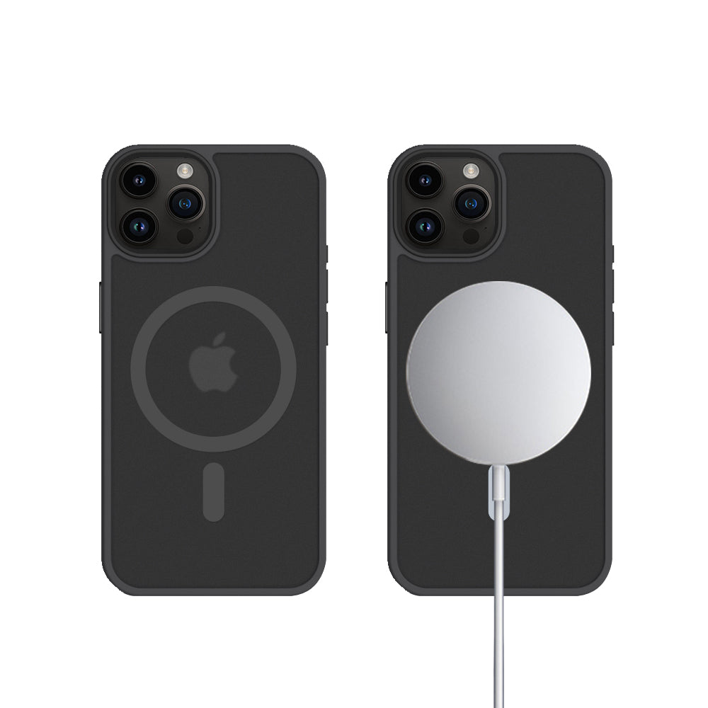 iPhone 15 Pro 6,1 inch Transparant Mat Zwart MagSafe
