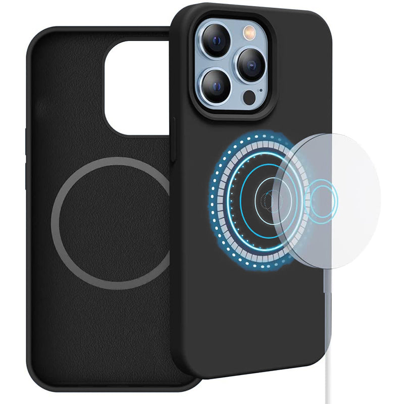 iPhone Silicone Magsafe Hoesje Zwart