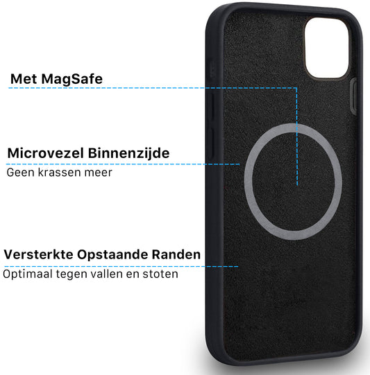 iPhone Silicone Magsafe Hoesje Zwart