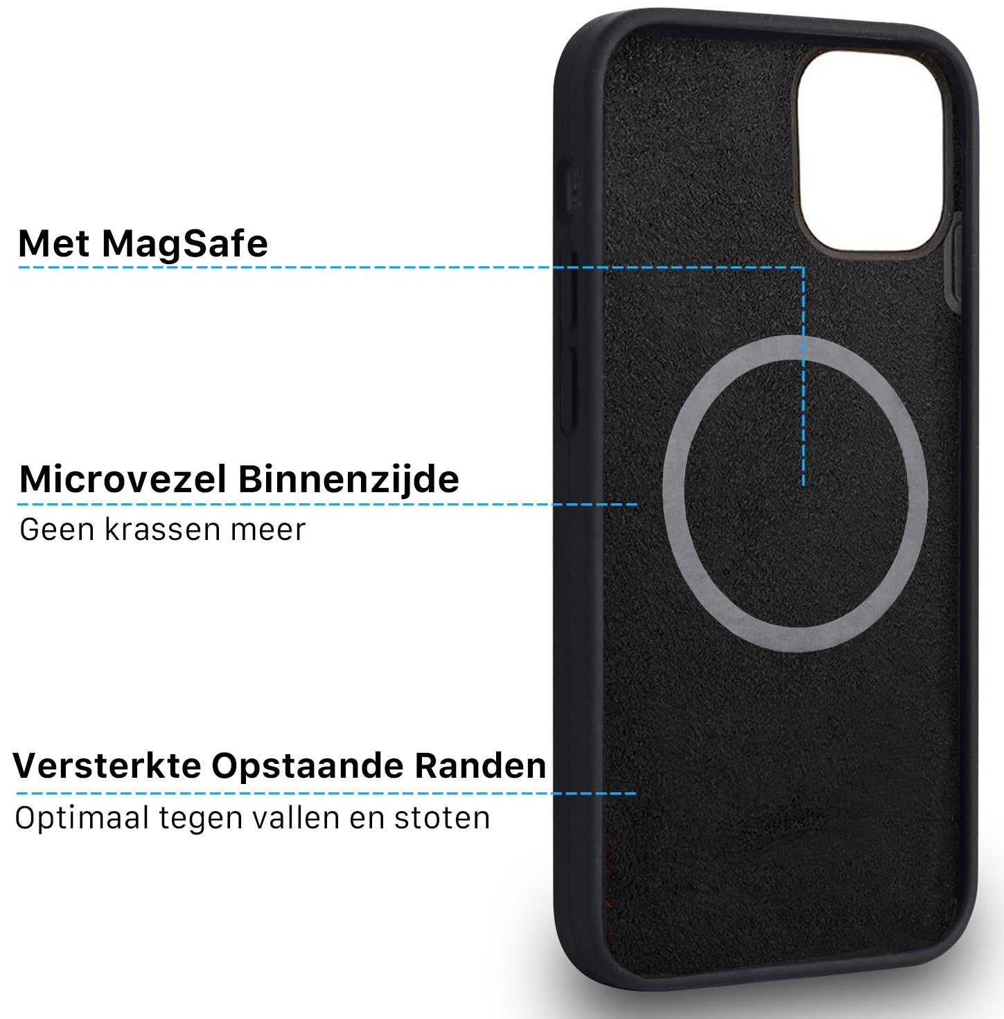 iPhone Silicone Magsafe Hoesje Zwart