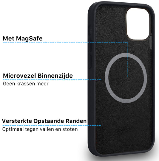 iPhone Silicone Magsafe Hoesje Zwart