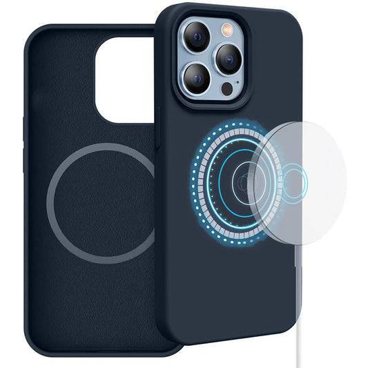 iPhone Silicone Magsafe Hoesje Blauw