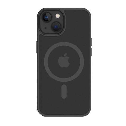 iDenn® hoesje voor iPhone 13 Transparant Mat Zwart MagSafe - 6,1 inch