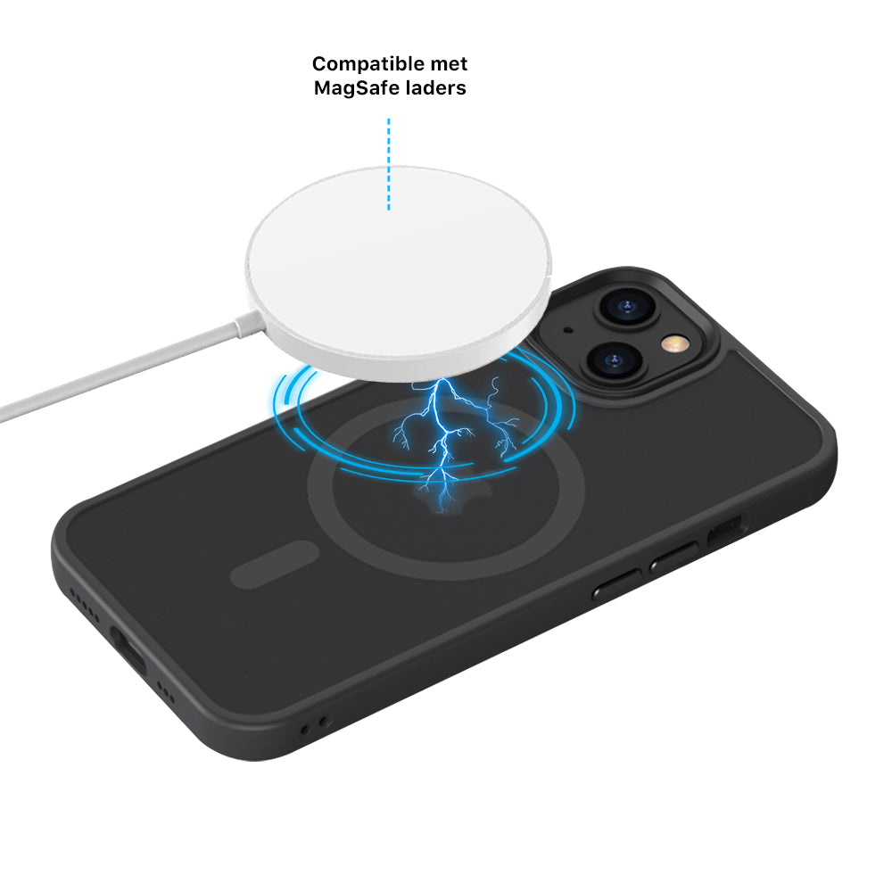 iPhone 13 6,1 inch Transparant Mat Zwart MagSafe