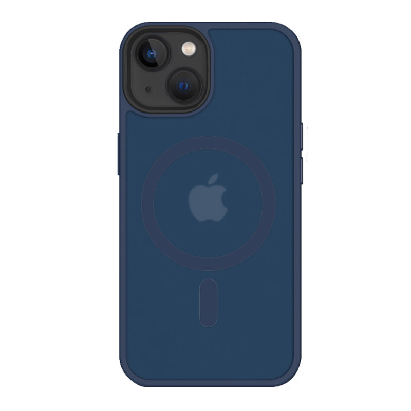 iPhone 14 6,1 inch Transparant Mat Donker Blauw MagSafe