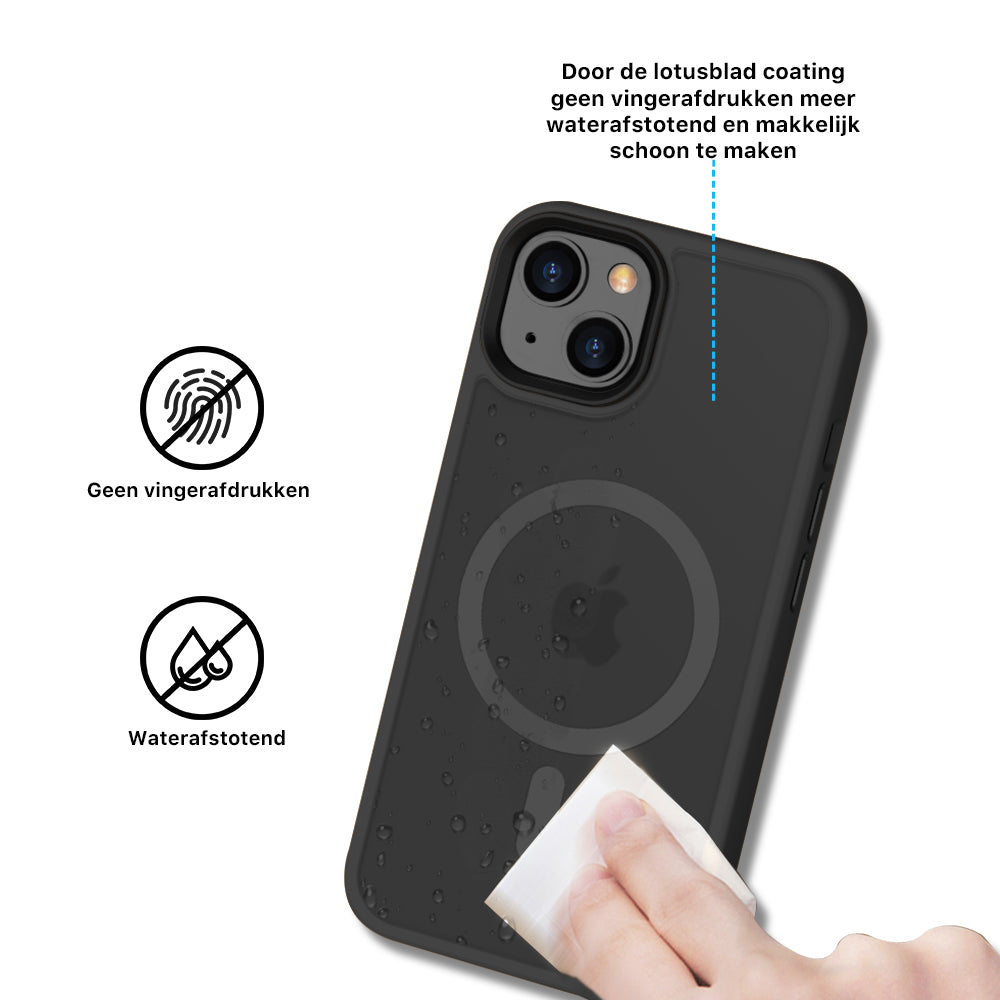 iPhone 14 Plus 6,7 inch Transparant Mat Zwart MagSafe