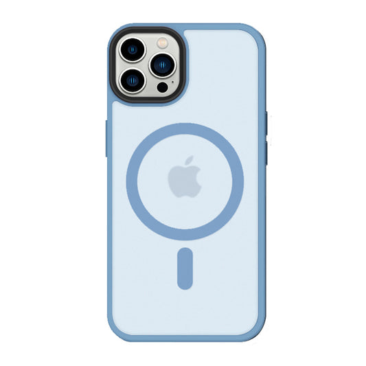 iPhone 14 Pro 6,1 inch Transparant Mat Licht Blauw MagSafe