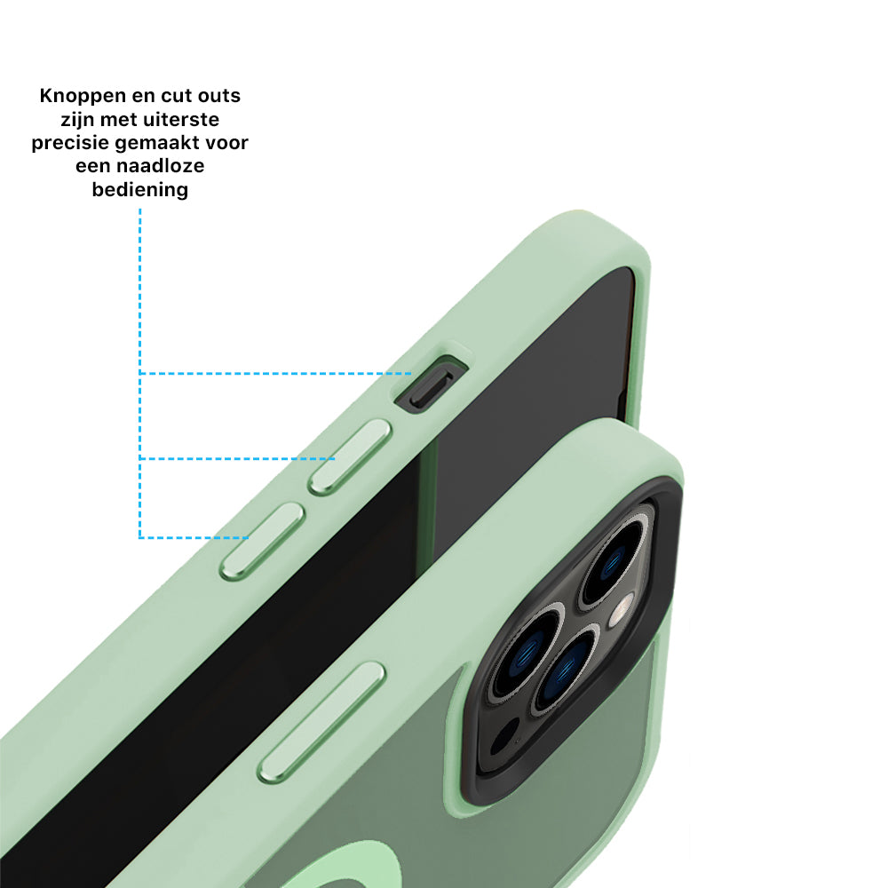 iPhone 14 Pro 6,1 inch Transparant Mat Mint Groen MagSafe