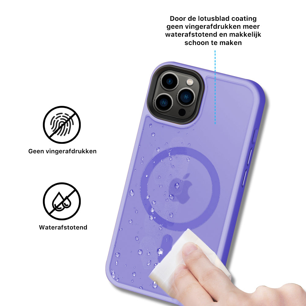 iPhone 14 Pro 6,1 inch Transparant Mat Paars MagSafe