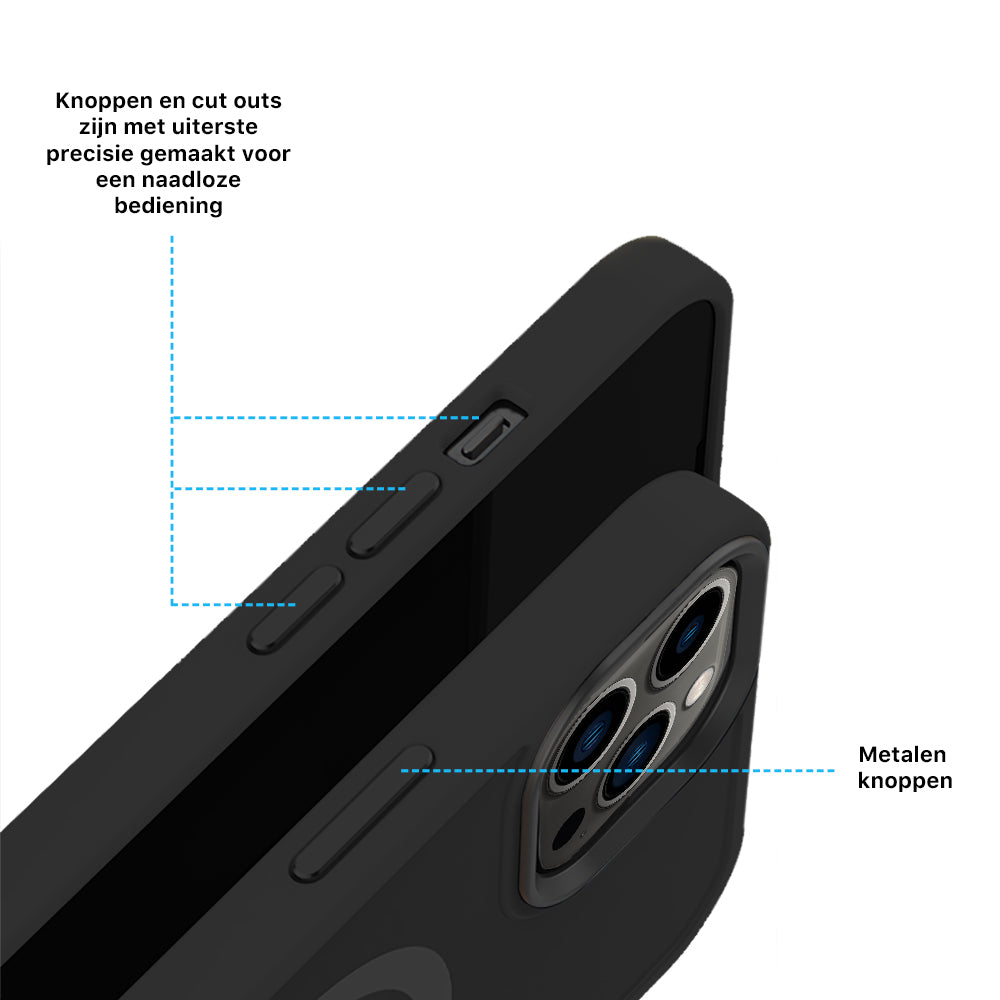 iPhone 14 Pro 6,1 inch Transparant Mat Zwart MagSafe