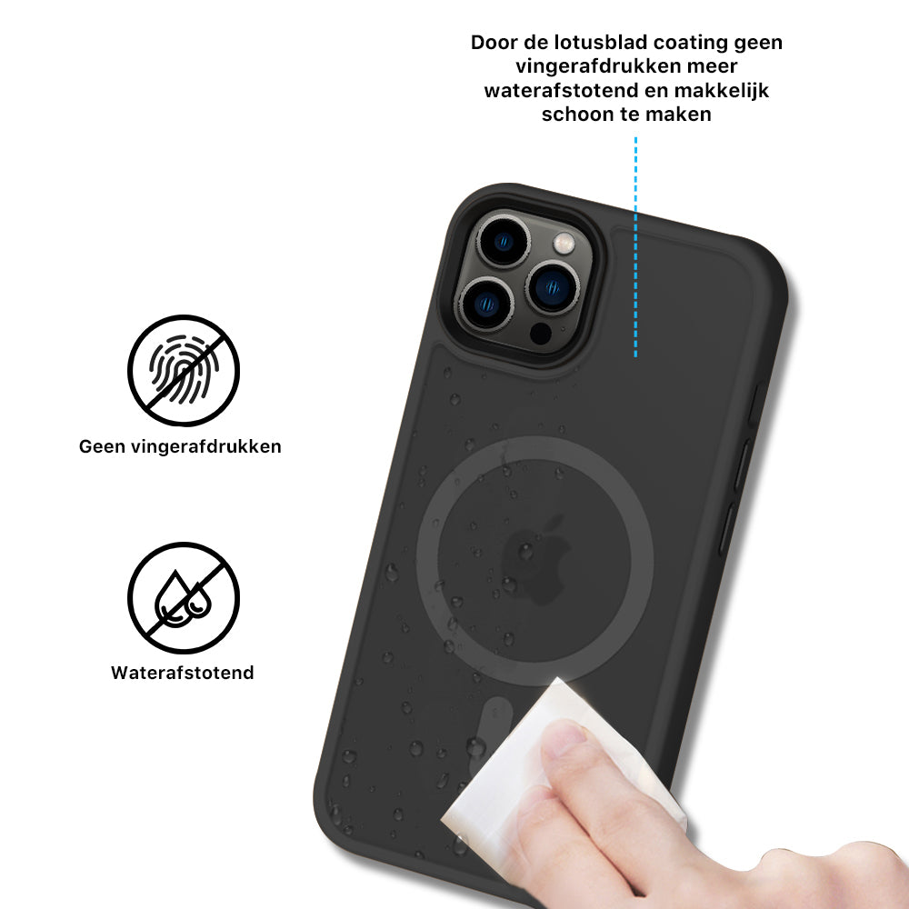 iPhone 14 Pro 6,1 inch Transparant Mat Zwart MagSafe