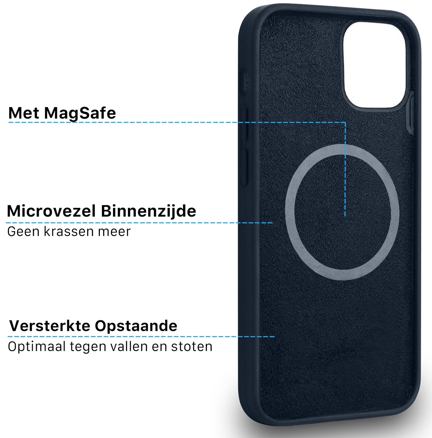 iPhone 14 MagSafe Silicone Donker Blauw