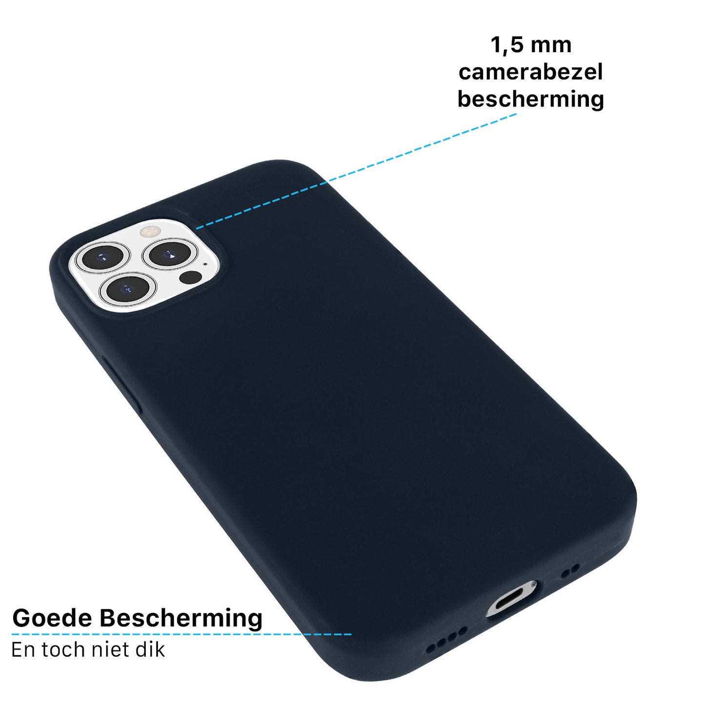 iPhone 14 MagSafe Silicone Donker Blauw