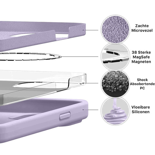 iPhone 14 MagSafe Silicone Licht Paars