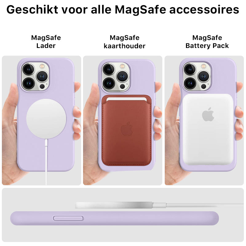 iPhone 14 MagSafe Silicone Licht Paars